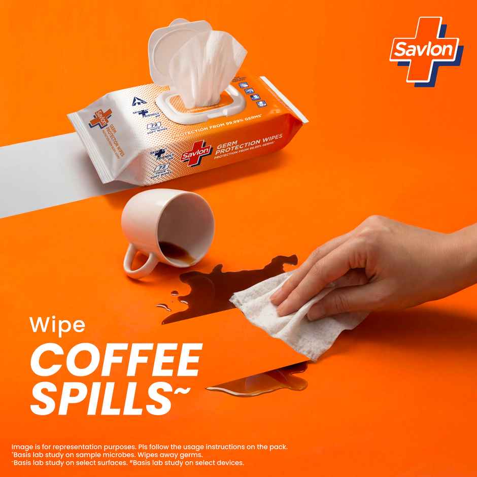 Savlon Germ Protection Wet Wipes | Thick & Soft, Multipurpose Wipes with Skin Friendly pH