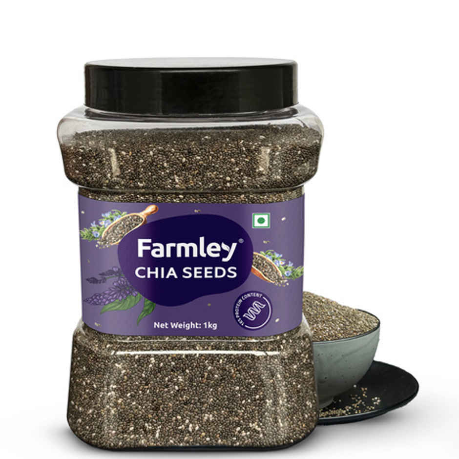 Farmley Premium Natural Chia Seeds Jar Rich In Protein & Fiber Combo