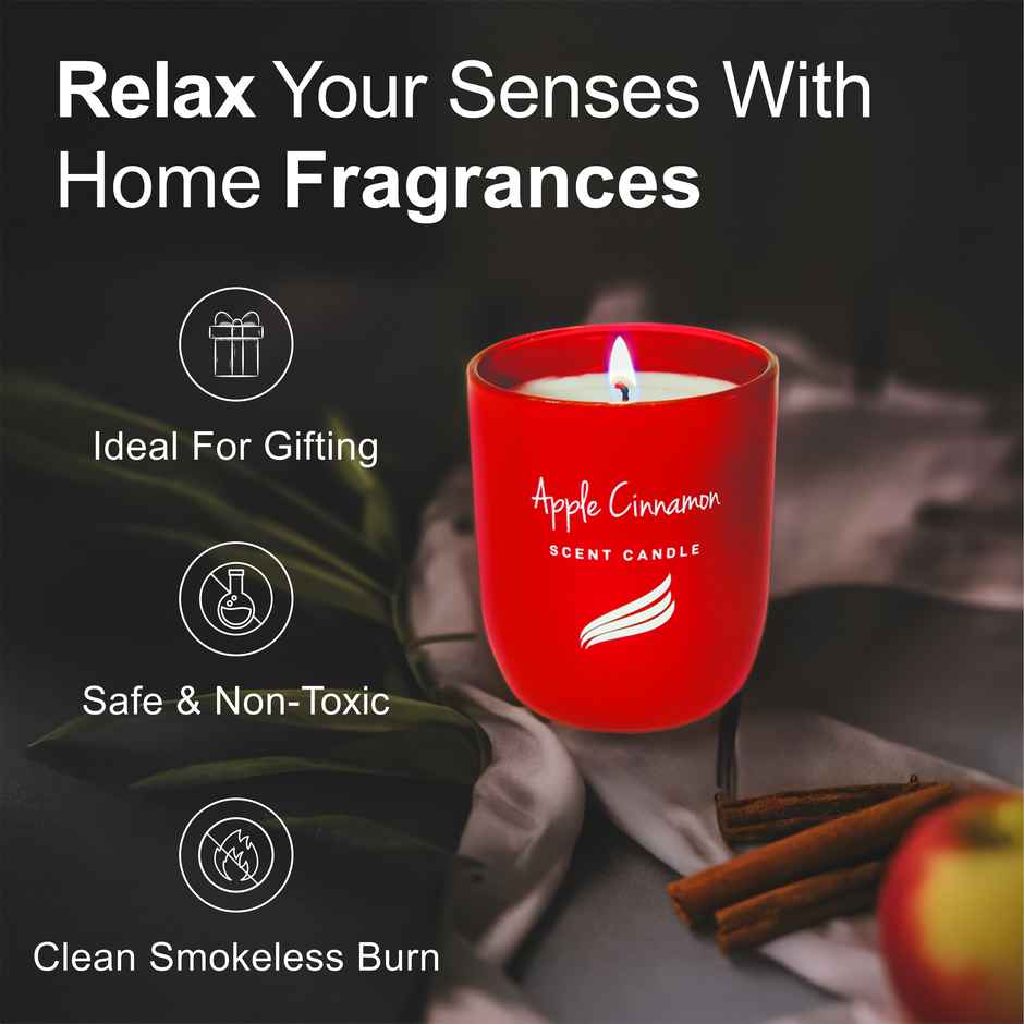 Crystal Collection Scented Candle | Apple Cinnamon | Pan Aromas