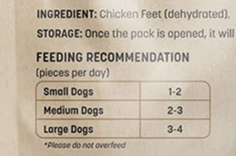 HUFT Dehydrated Chicken Feet Dog Treat