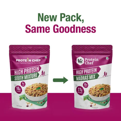 Protein Chef Madras High Protein Mixture Namkeen (Healthy Snacks - No Transfat, No Preservatives)