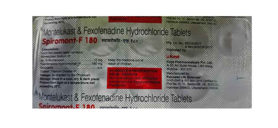 Spiromont-F 180 Tablet