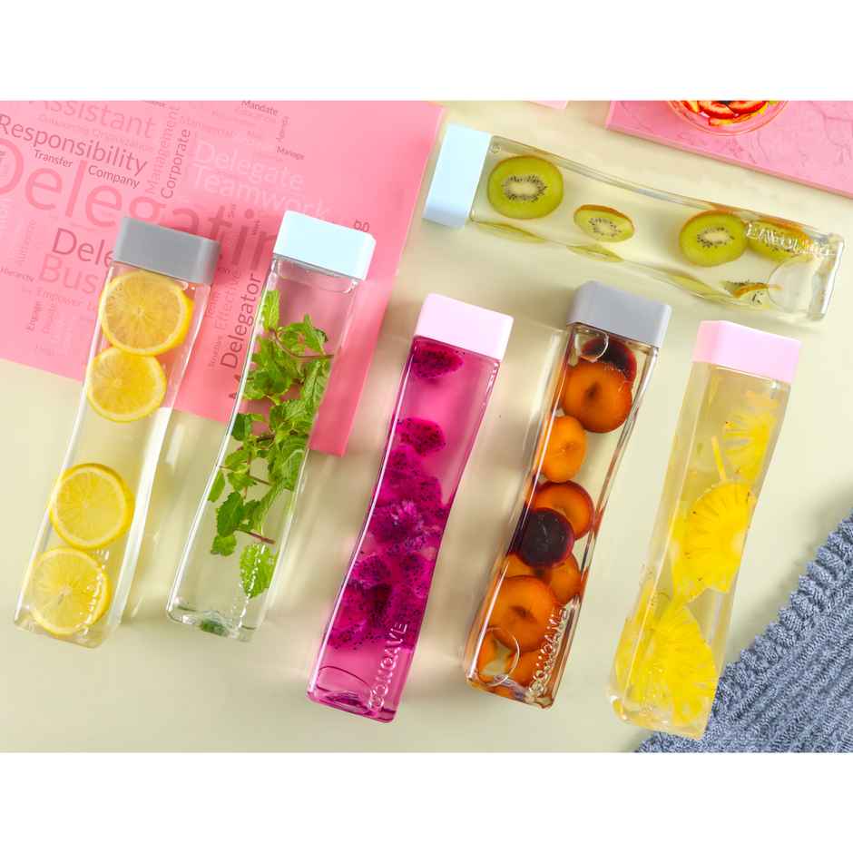 2Mech Plastic Concave Water Bottle | Multicolour | 800 ml