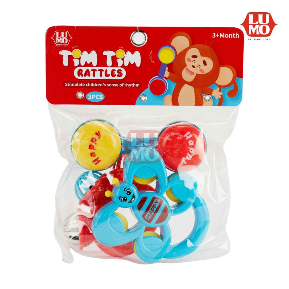 Lumo Tim Tim Rattles - 3 Pcs Assorted