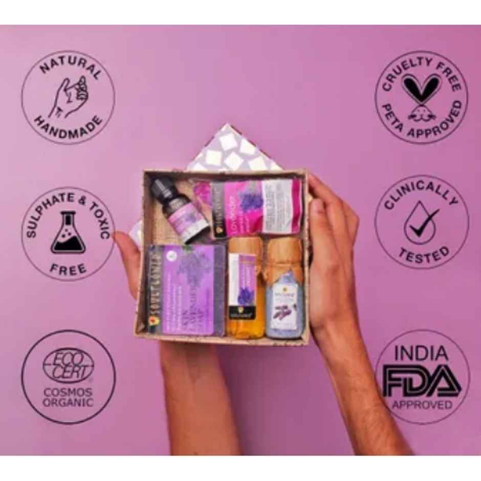 Soulflower Christmas Lavender Relax Gift Set | Men & Women