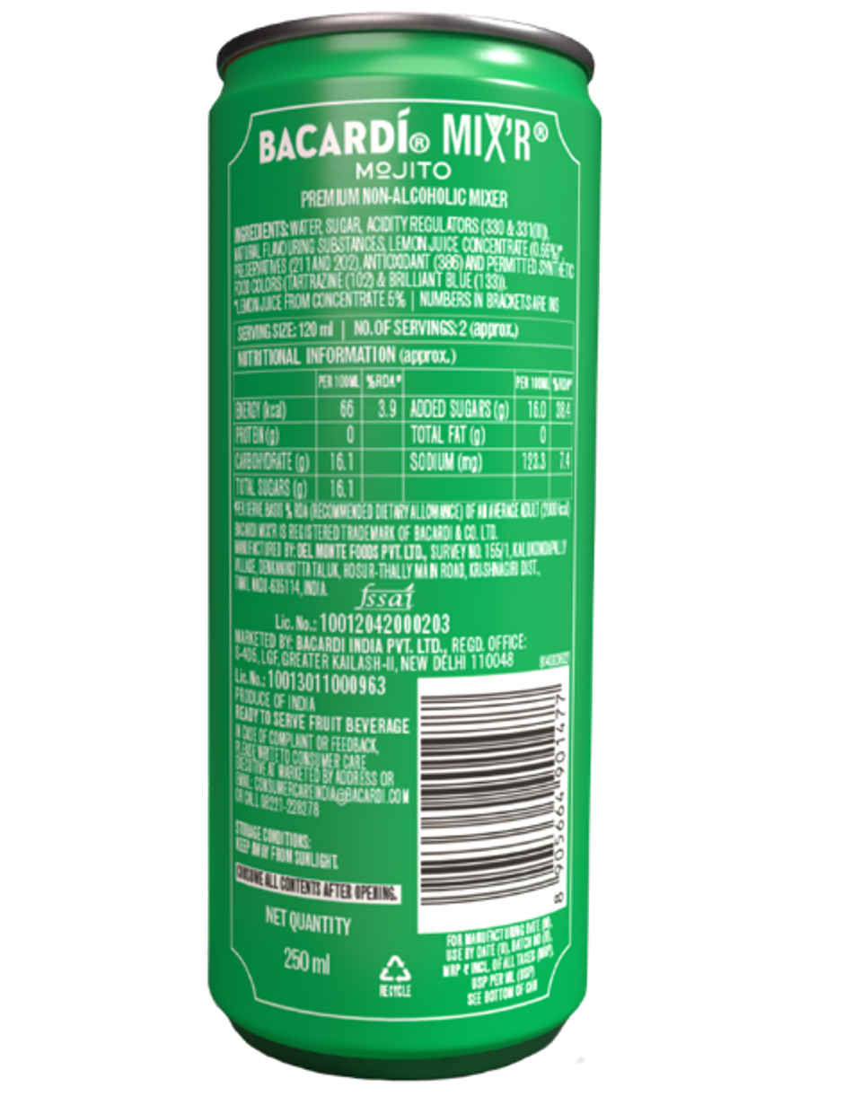 Bacardi Mixer - Mojito Can