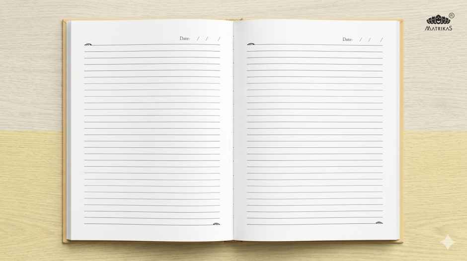 Matrikas Panache 3 Subject Notebook| Ruled|Hardbound | B5 Size | 240 Pages