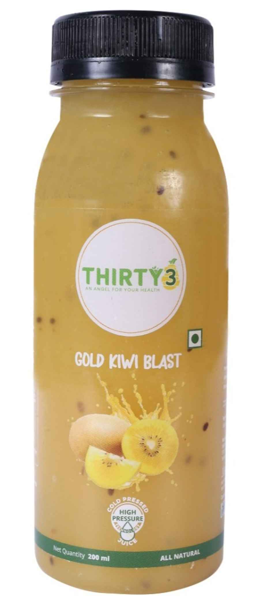 Gold Kiwi Juice Bottle