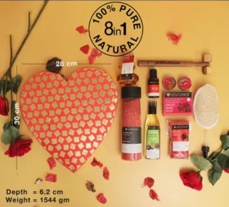 Soulflower Heart Bath Set with Rose