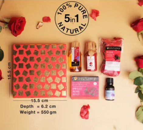 Soulflower Rose Glow Gift Set for Her