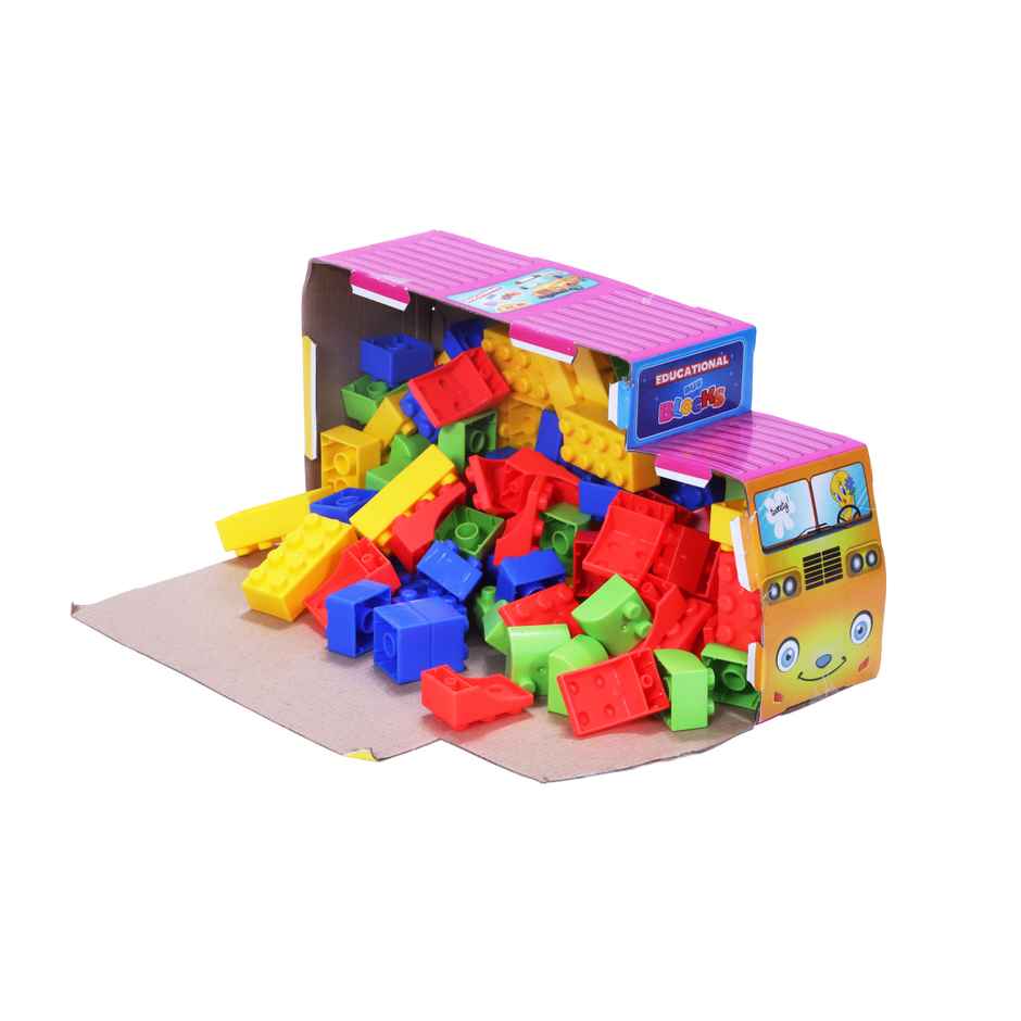 Toyzone Tweety Educational Bus Blocks | 111Pcs