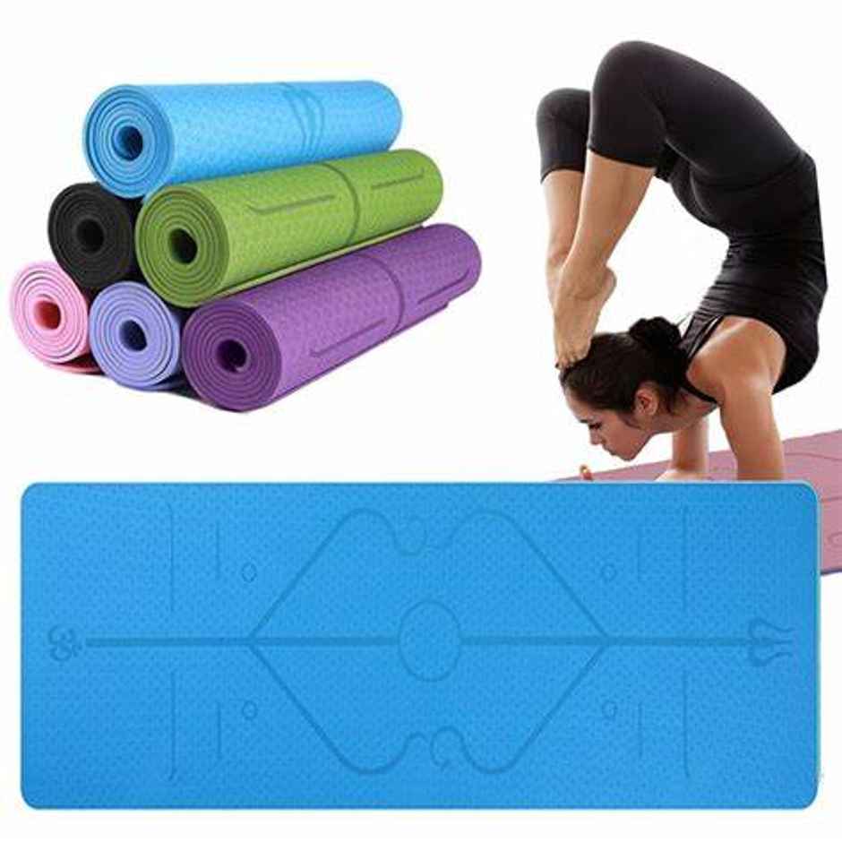 Elegant Weavers Yoga Mat 4mm (Colour May Vary) | Carry strap not included