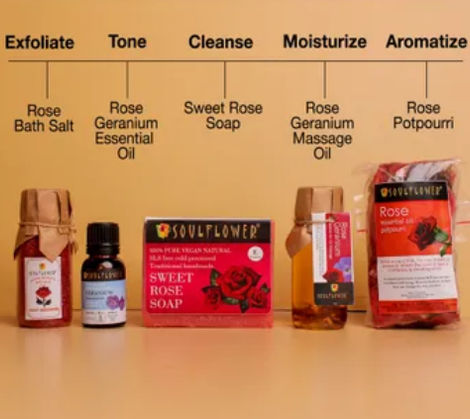 Soulflower Rose Glow Gift Set for Her