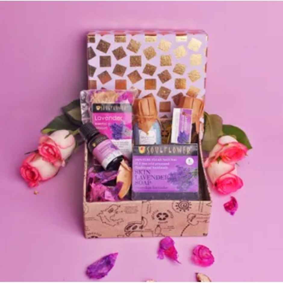 Soulflower Christmas Lavender Relax Gift Set | Men & Women