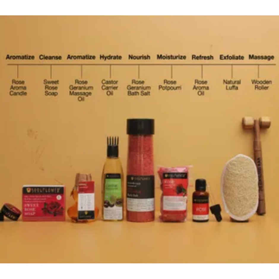 Soulflower Heart Bath Set with Rose