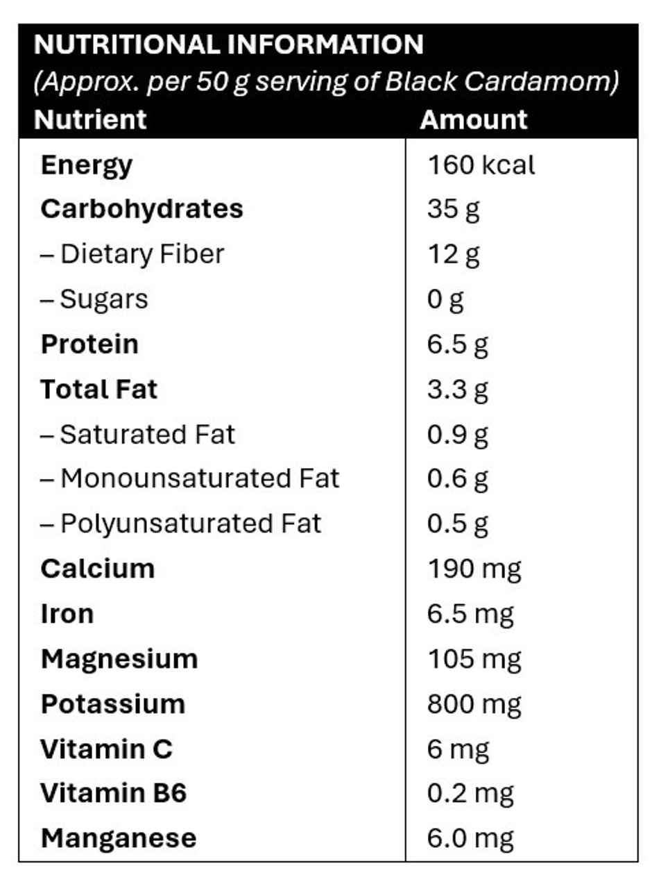VRD Masale Black Cardamom