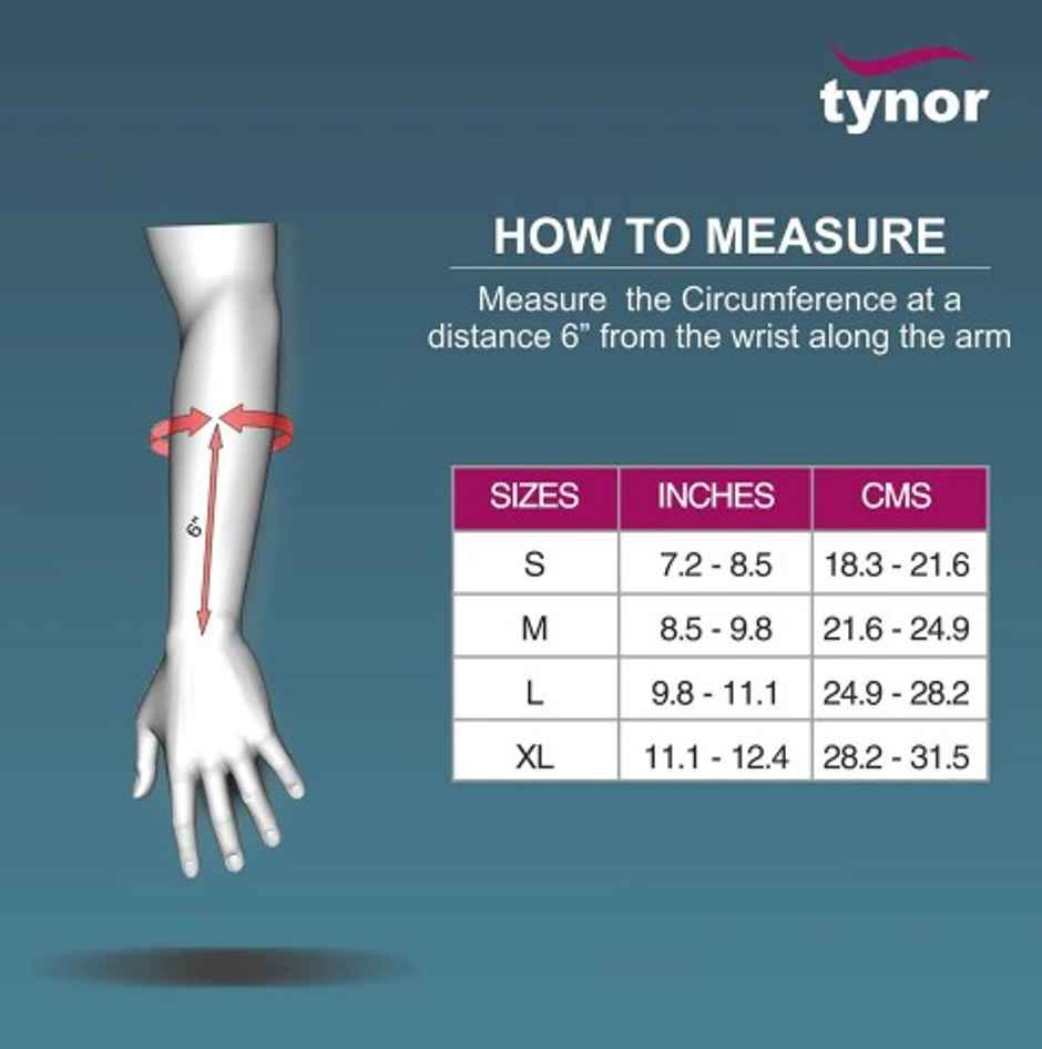 Tynor Elastic Wrist Splint Grey Left M