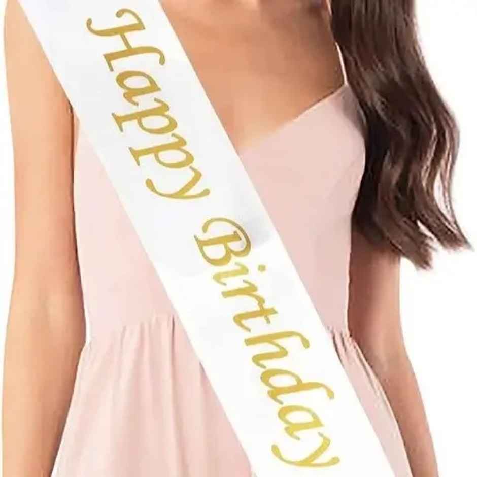 Happy Birthday Sash For Girls | Birthday Sash For Kids | Multicolour | Chrome