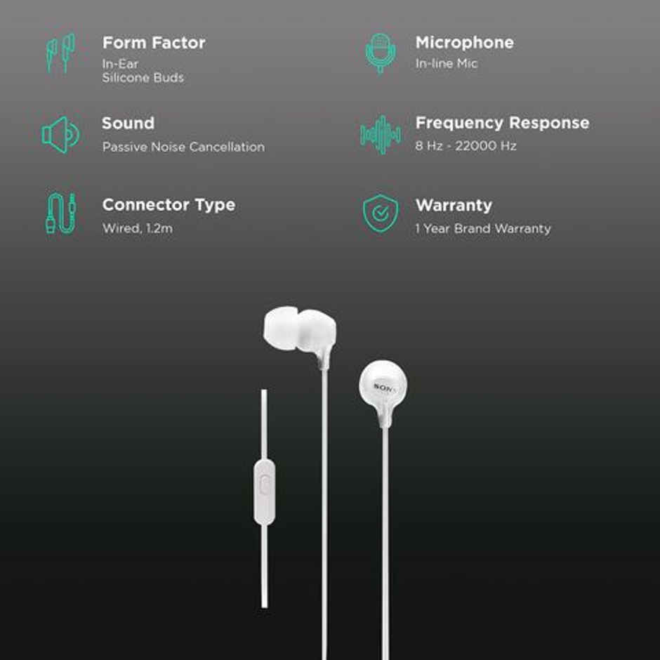 Sony MDREX15AP/W Wired Earphones