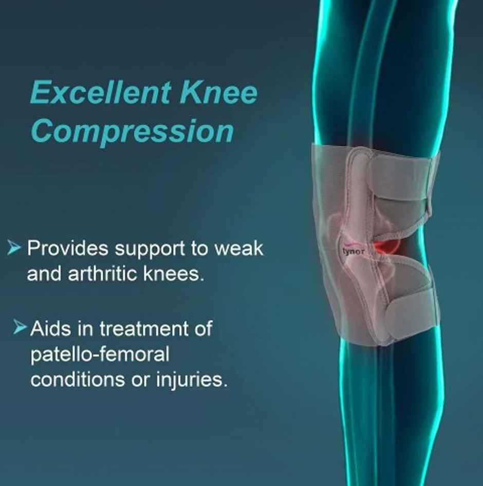 Tynor Elastic Knee Support Grey S