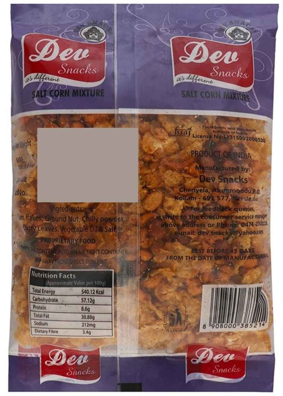 Dev Snacks Corn Mixture