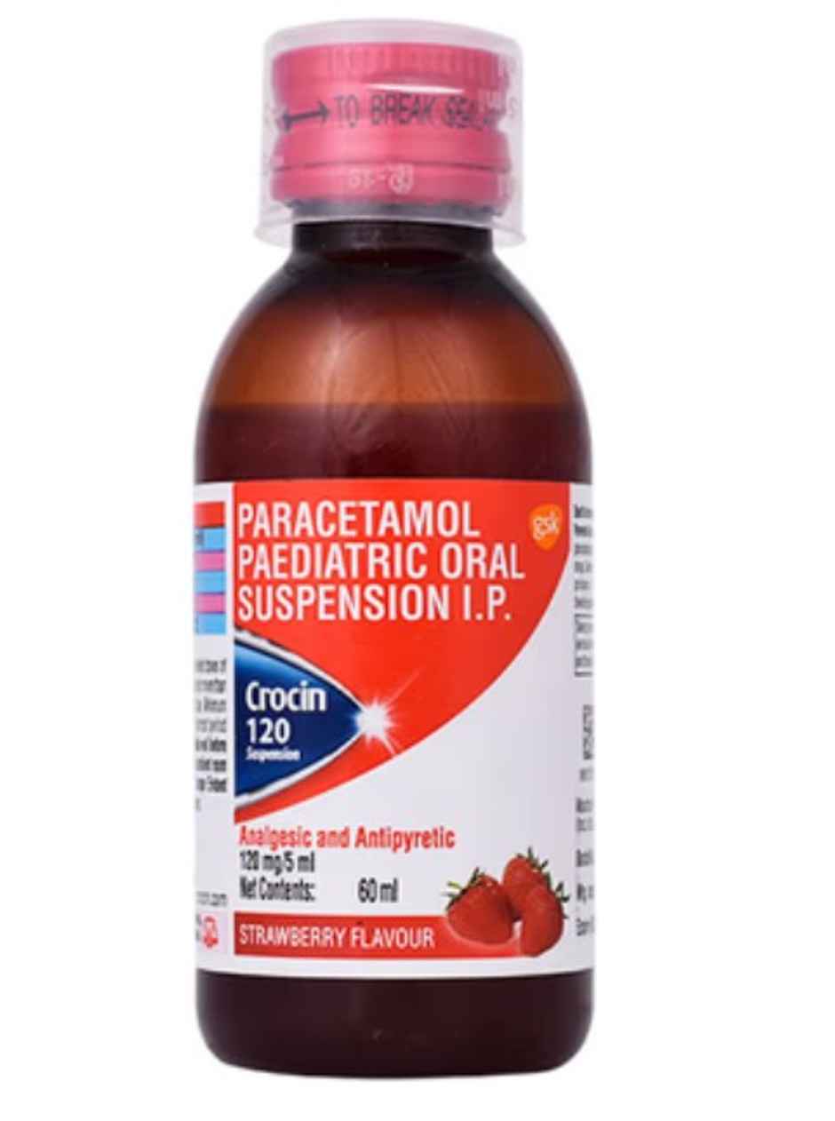 Crocin 120 Strawberry Flavour Suspension