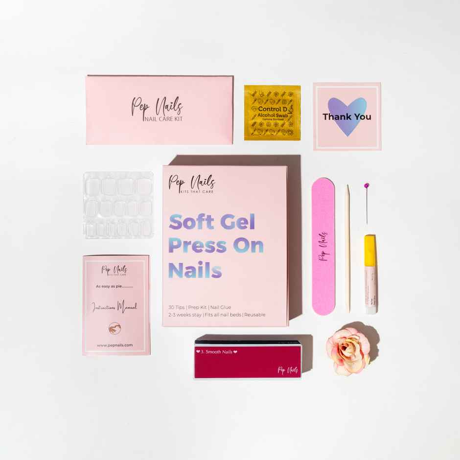 Pep Nails Safari Chic Medium Square Animal Print Soft Gel Reusable Press On Nails | 30 Nail Tips