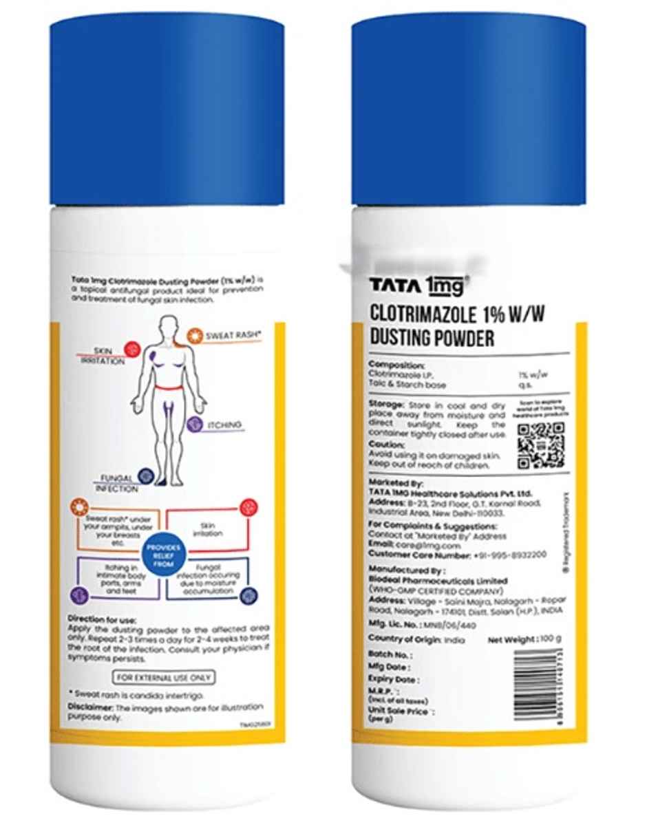 Tata 1mg Clotrimazole Dusting Powder