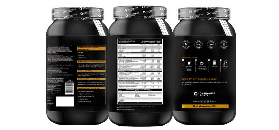Carbamide Forte Whey Protein Isolate Absolutely Pure Protein Powder Vanilla Flavour