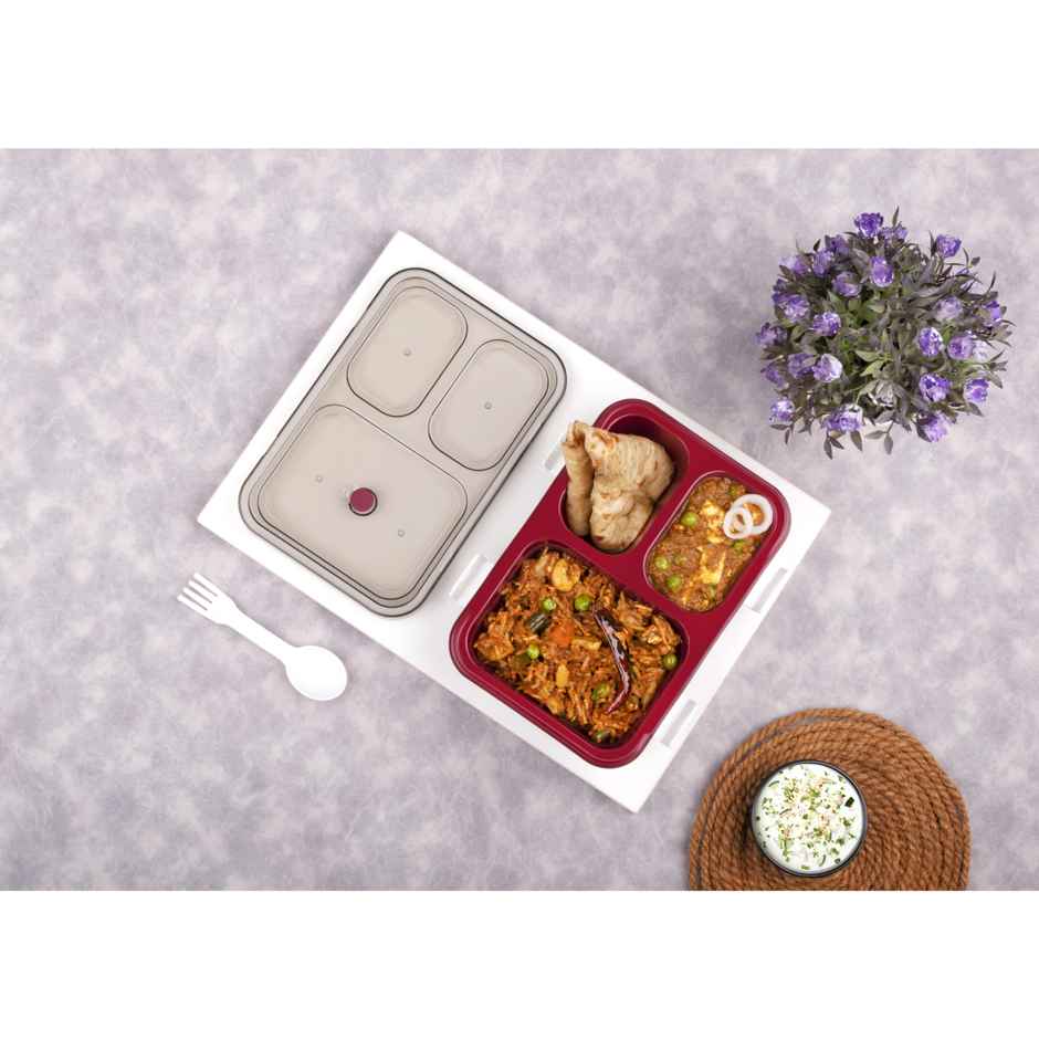 2Mech Kids Plastic Lunchbox | Spoon & Fork | 2 Containers