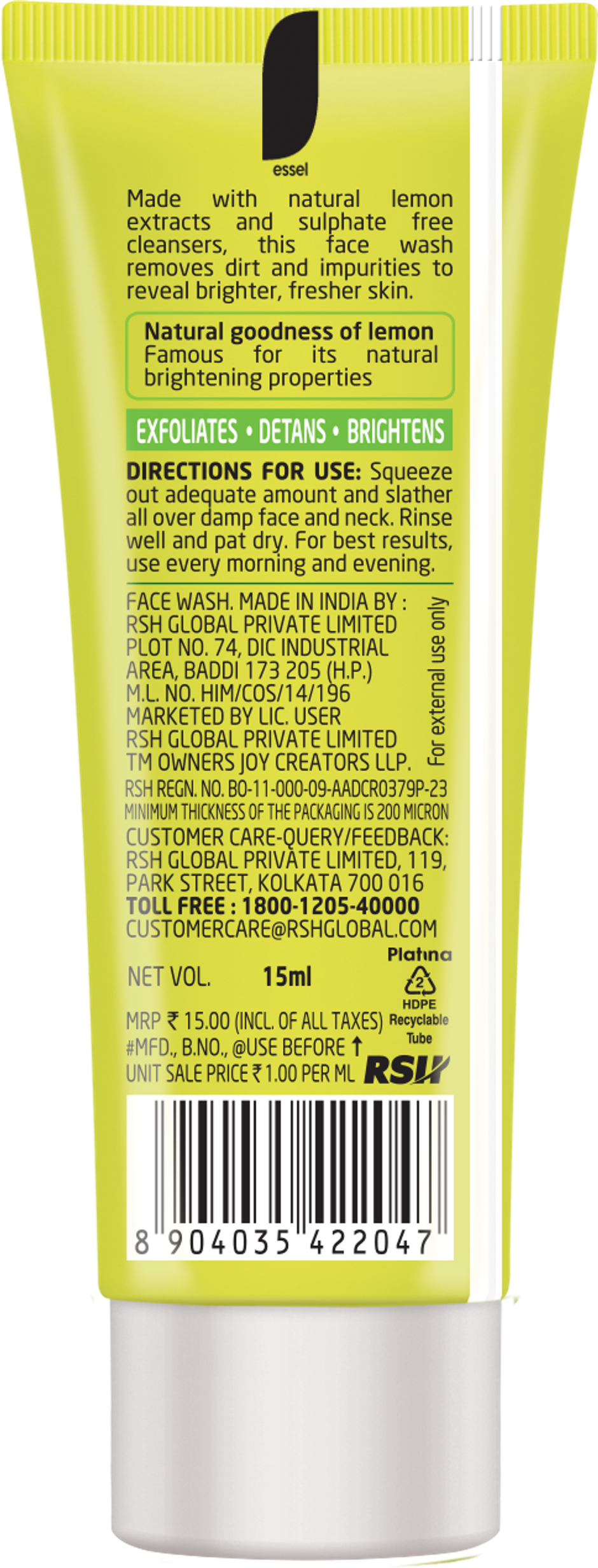 Joy Skin Fruits Brightening Face Wash
