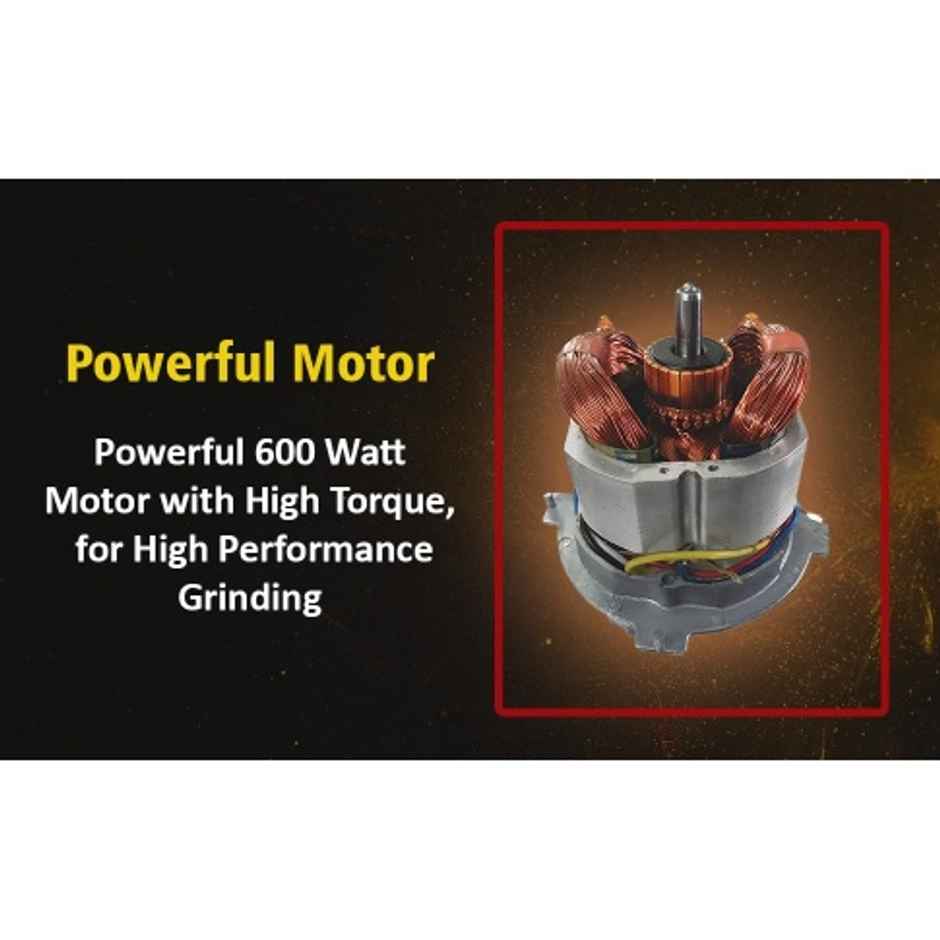 Activa Juicomatic Powerful 600 Watt Juicer Mixer Grinder,3 Jar, 600 Watts - Black