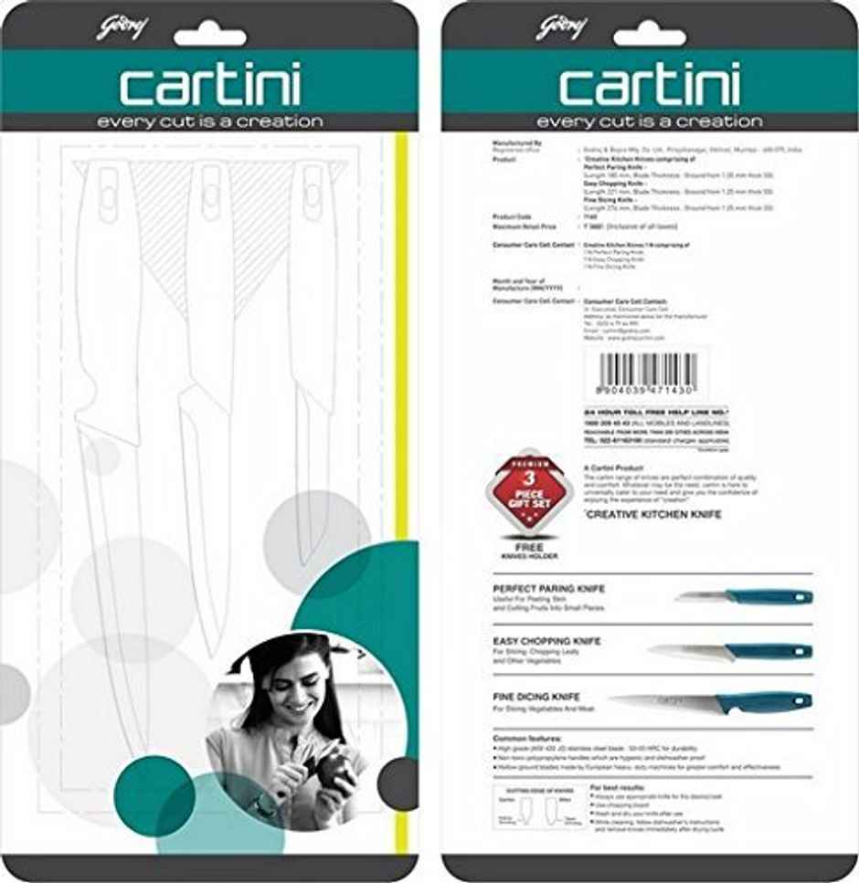 Godrej Cartini Classic Paring Knife (Colour May Vary)