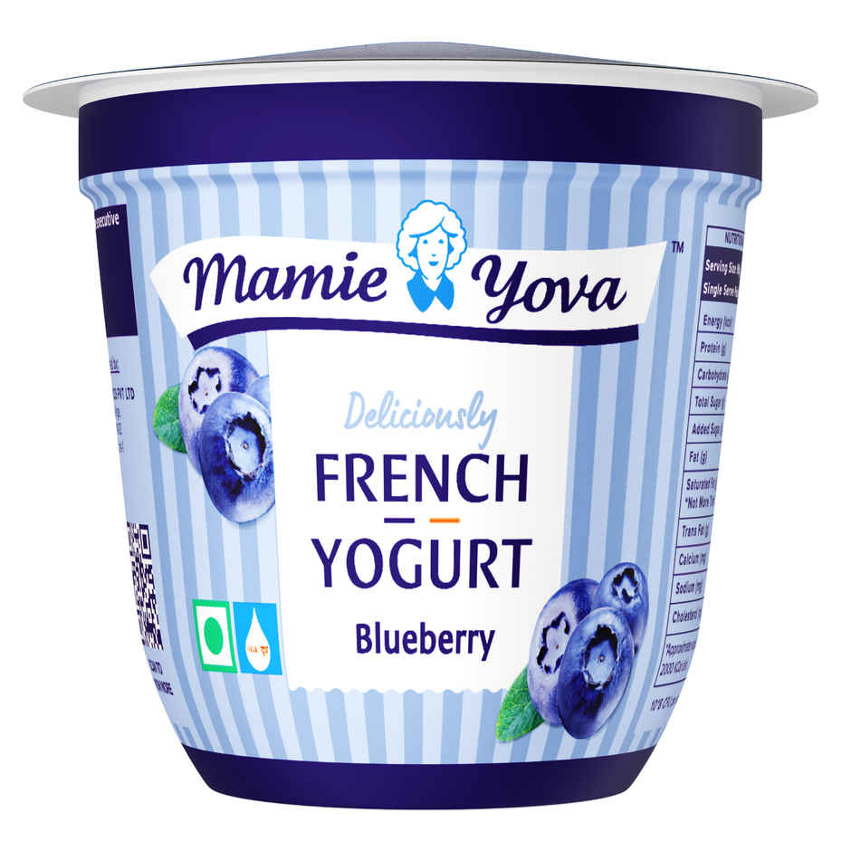 Mamie Yova Deliciously French Fruit Yogurt Blueberry(90 gms), Mamie Yova Yo Pop Yoghurt Drink Mango(125 ml) 