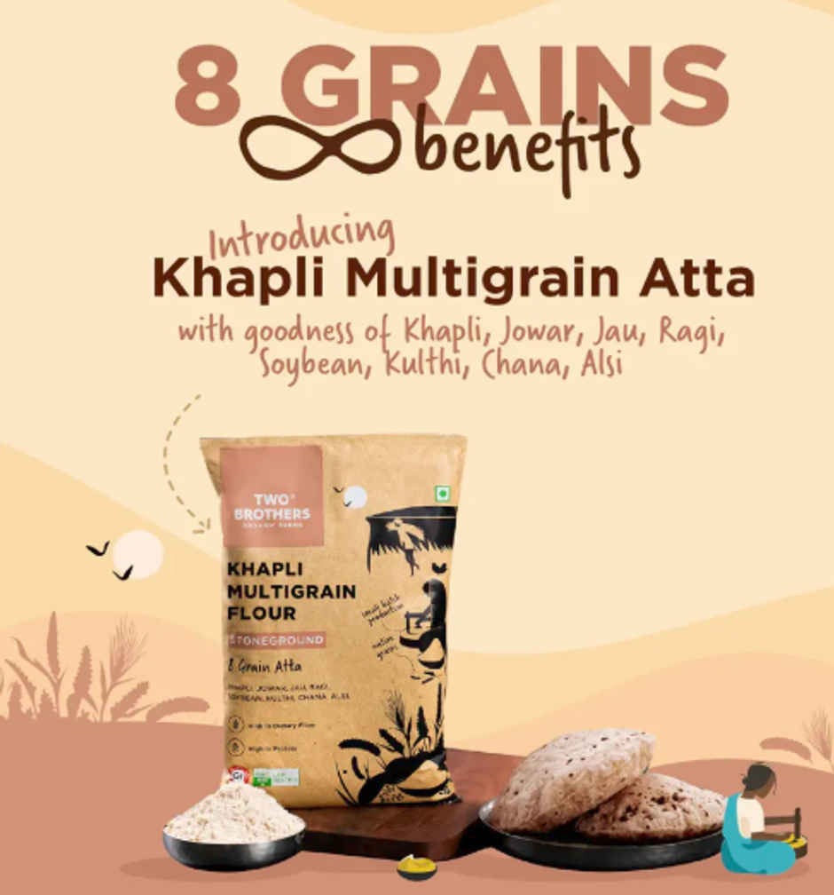 Two Brothers Khapli Multigrain Atta 8-grains-in-1