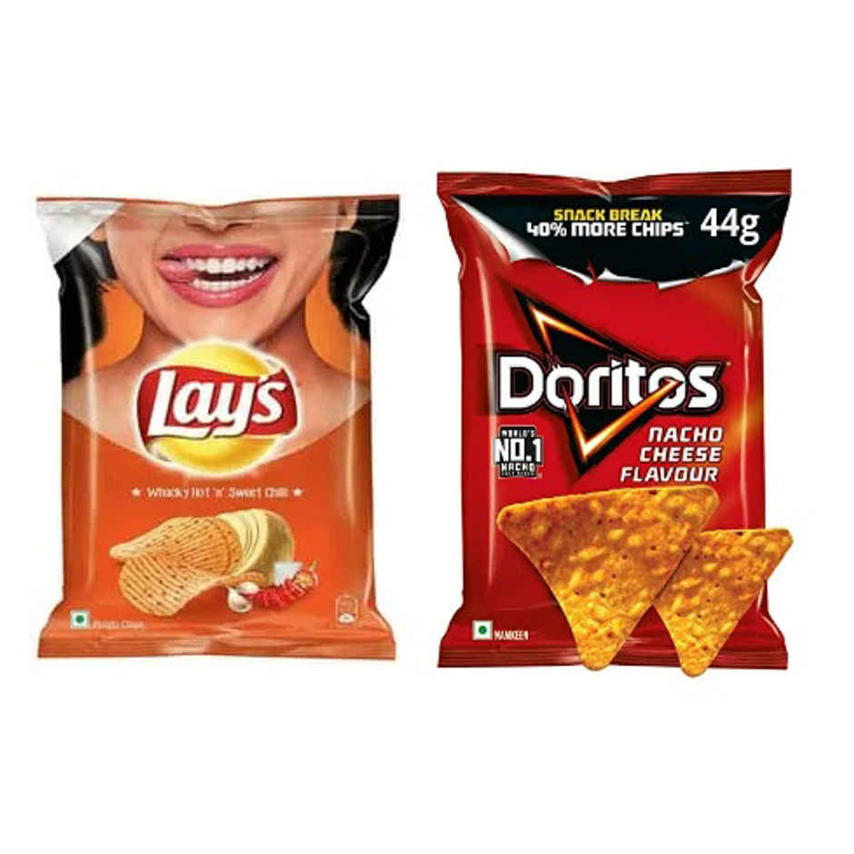 Doritos Cheese Nachos & Lay's West Indies Hot 'n' Sweet Chilli Chips Combo