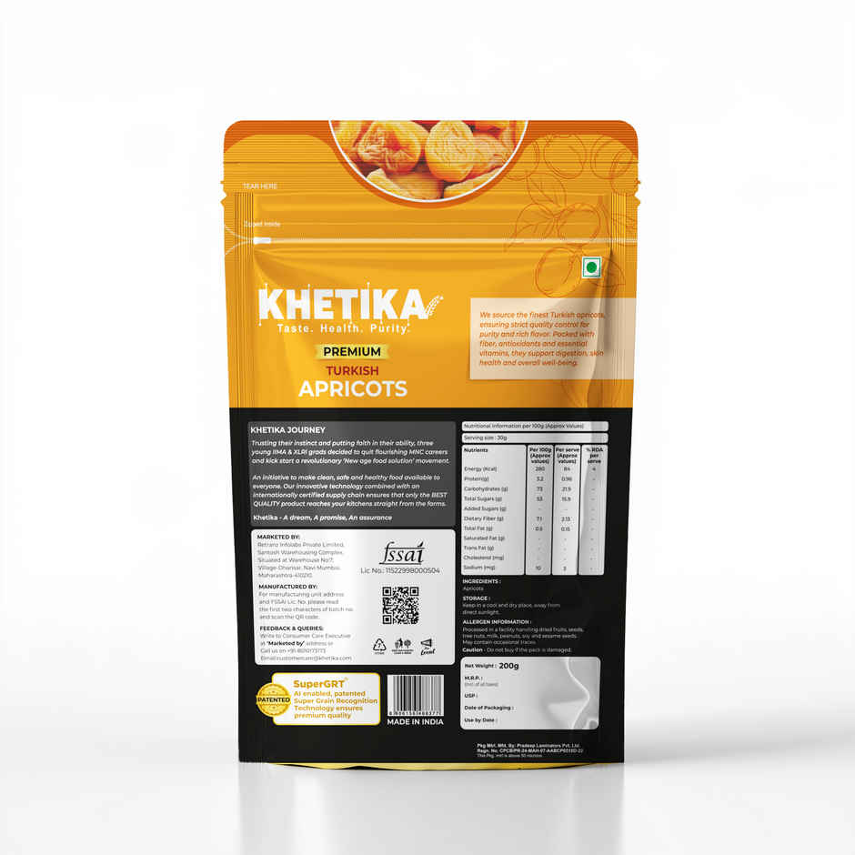 Khetika Premium Turkish Dried Apricot | Khumani