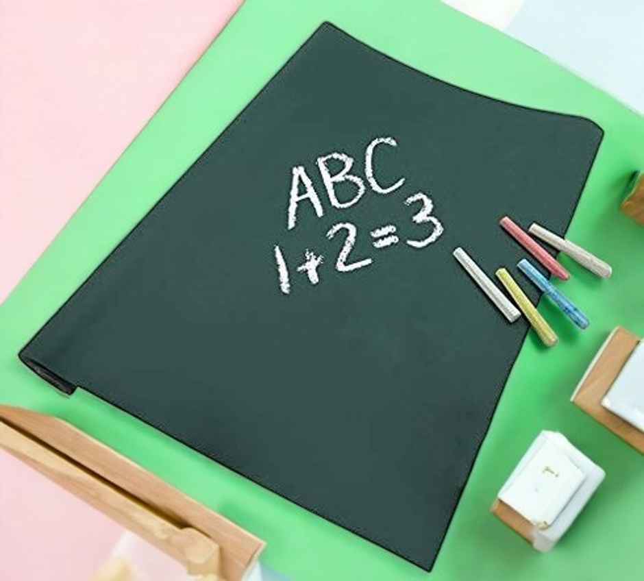 Chrome Waterproof Greenboard Removable Vinyl Wall Sticker Decal Chalkboard (Green, 200 x 45 cm)
