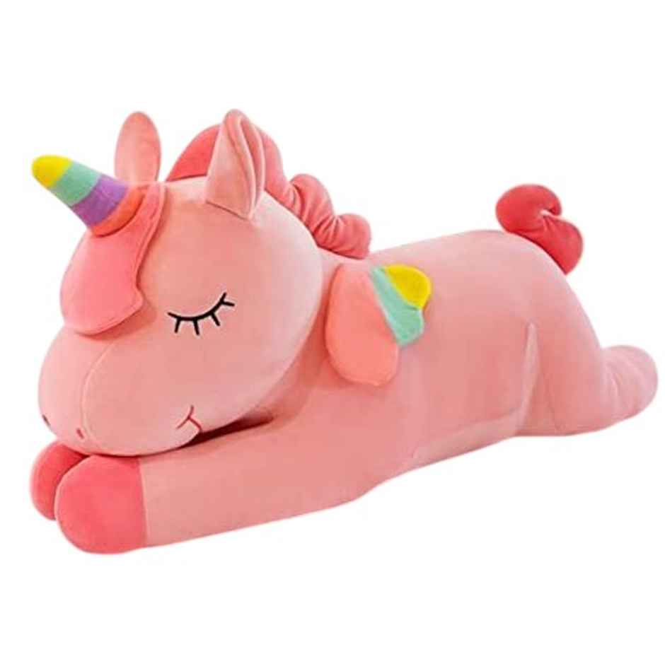 DearJoy Flying Unicorn Soft Toy - Pink, 30cm
