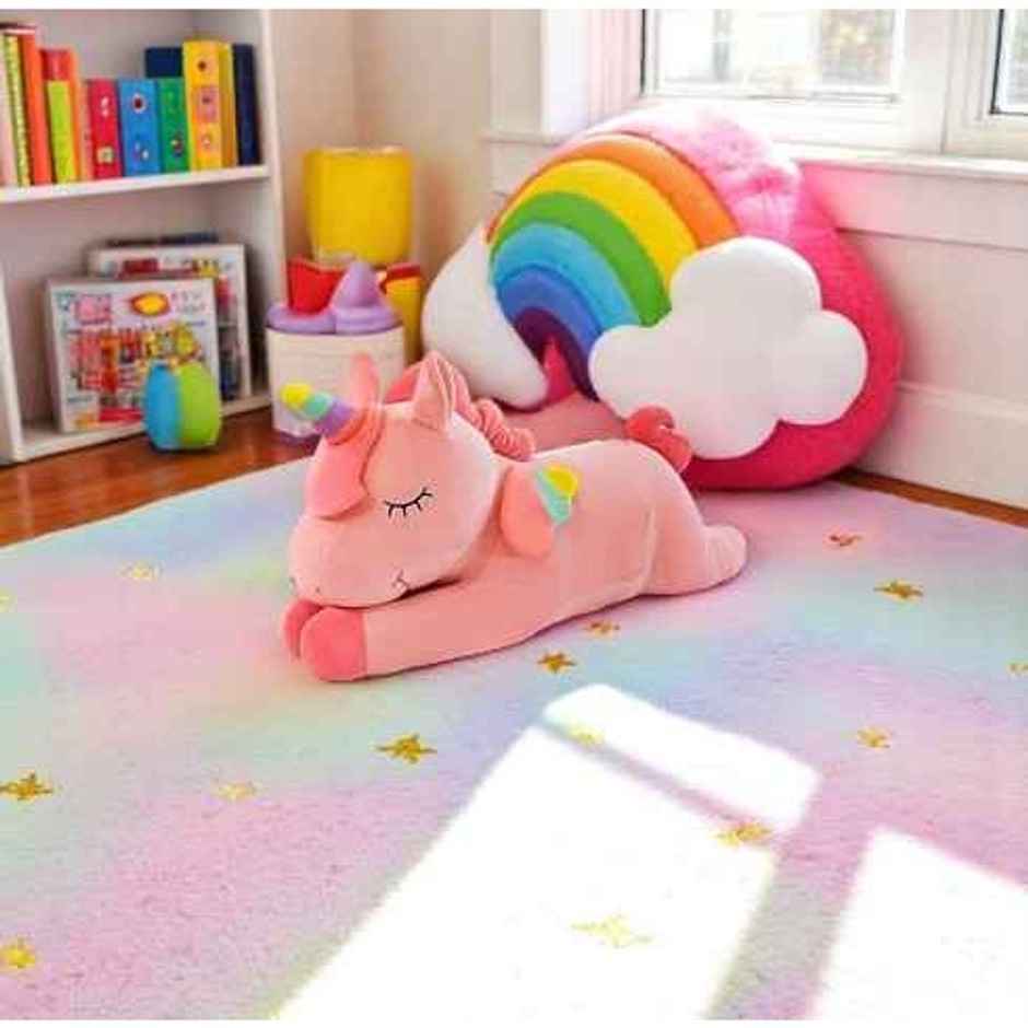 DearJoy Flying Unicorn Soft Toy - Pink, 30cm