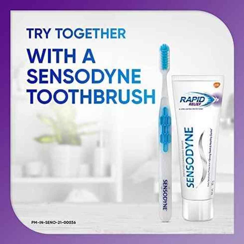 Sensodyne Rapid Relief Sensitive Toothpaste, Sensitivity Protection From 1st Use