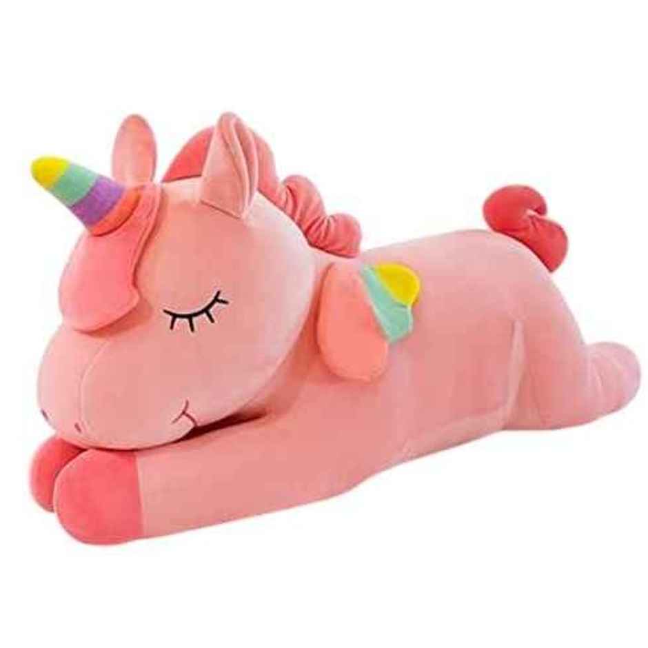 DearJoy Flying Unicorn Soft Toy - Pink, 30cm