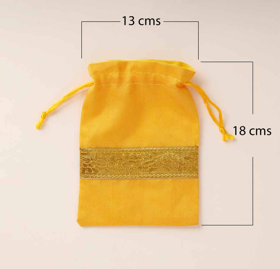 Golden Silk Potli | Pack Of 5 | Happy Mail