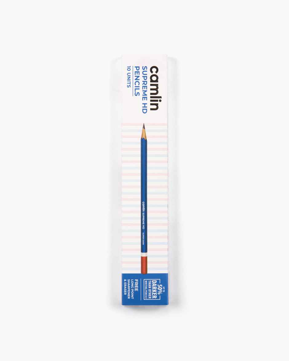 Camlin Supreme Hd Pencils Box Pencils With Eraser And Long Point Sharpener