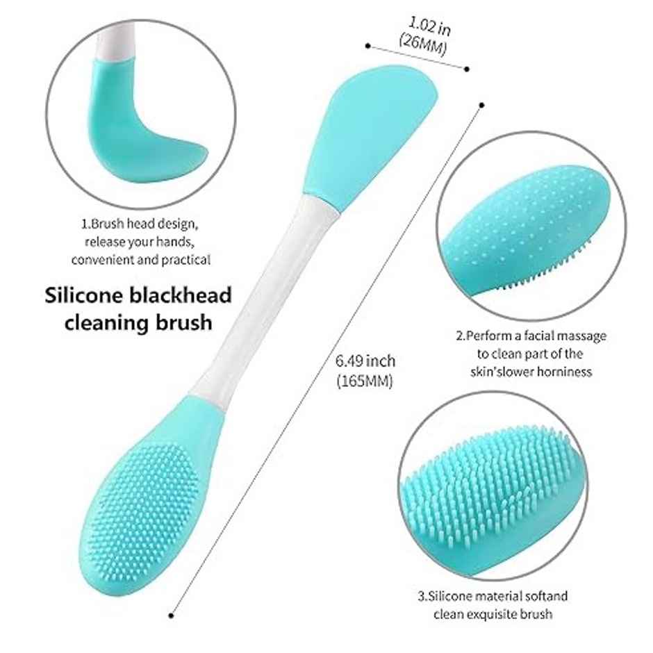 Beautiliss Professional Face Mask Applicator Dual Side Face Wash Brush ( Color May Vary)