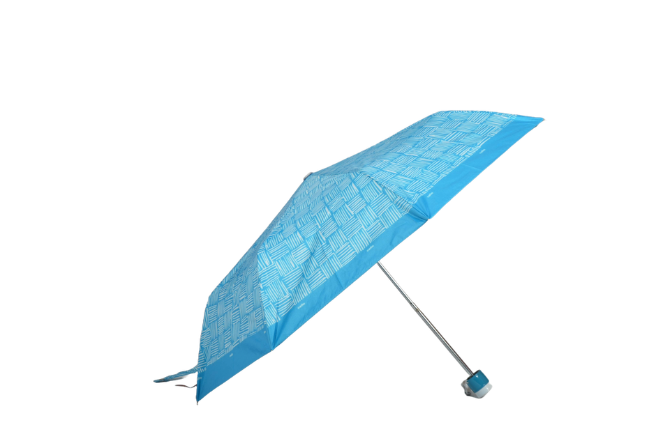 Cello Drizzle 21.5 Inch 3 fold Mix Print Umbrella | Silver Blue