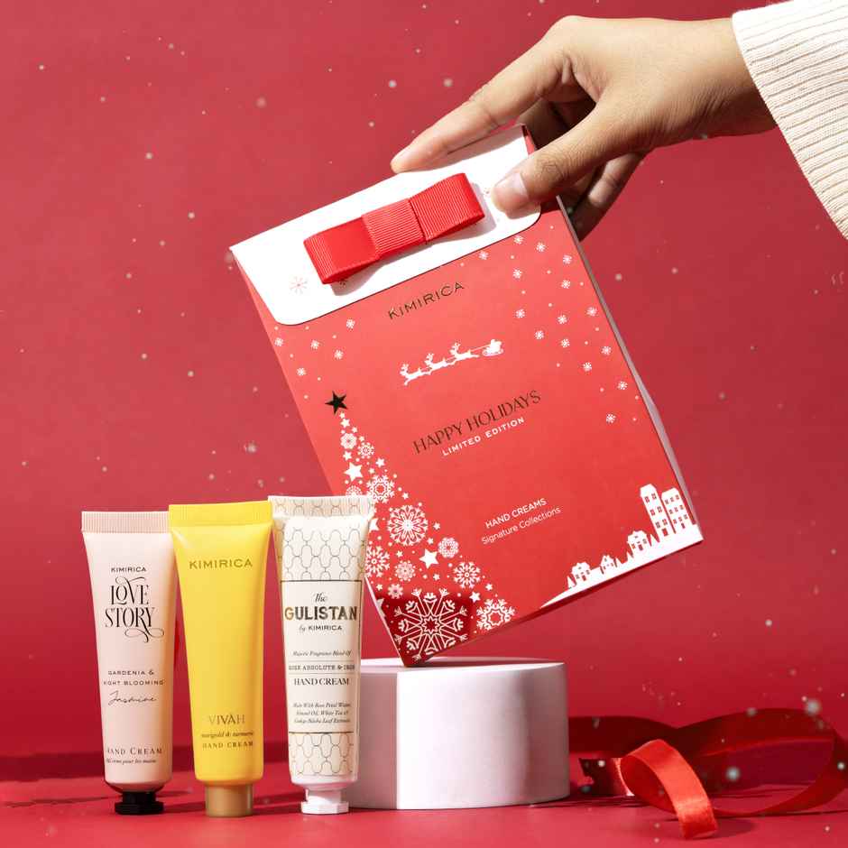 Kimirica Happy Holidays Gift Set | Luxe Hand Cream Trio for Gifting & Self-Care | Limited Edition
