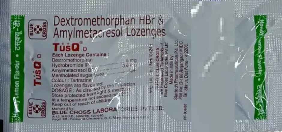 Tusq D Honey lemon Flavour Cough Lozenges