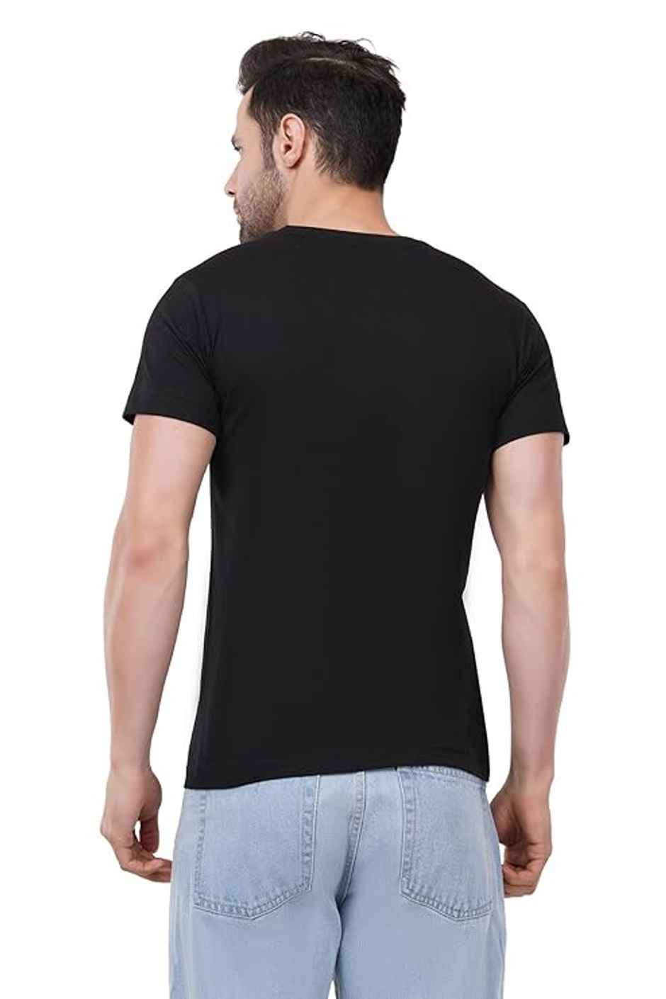 Mad Over Men s Print Om Printed Black T-shirt | L