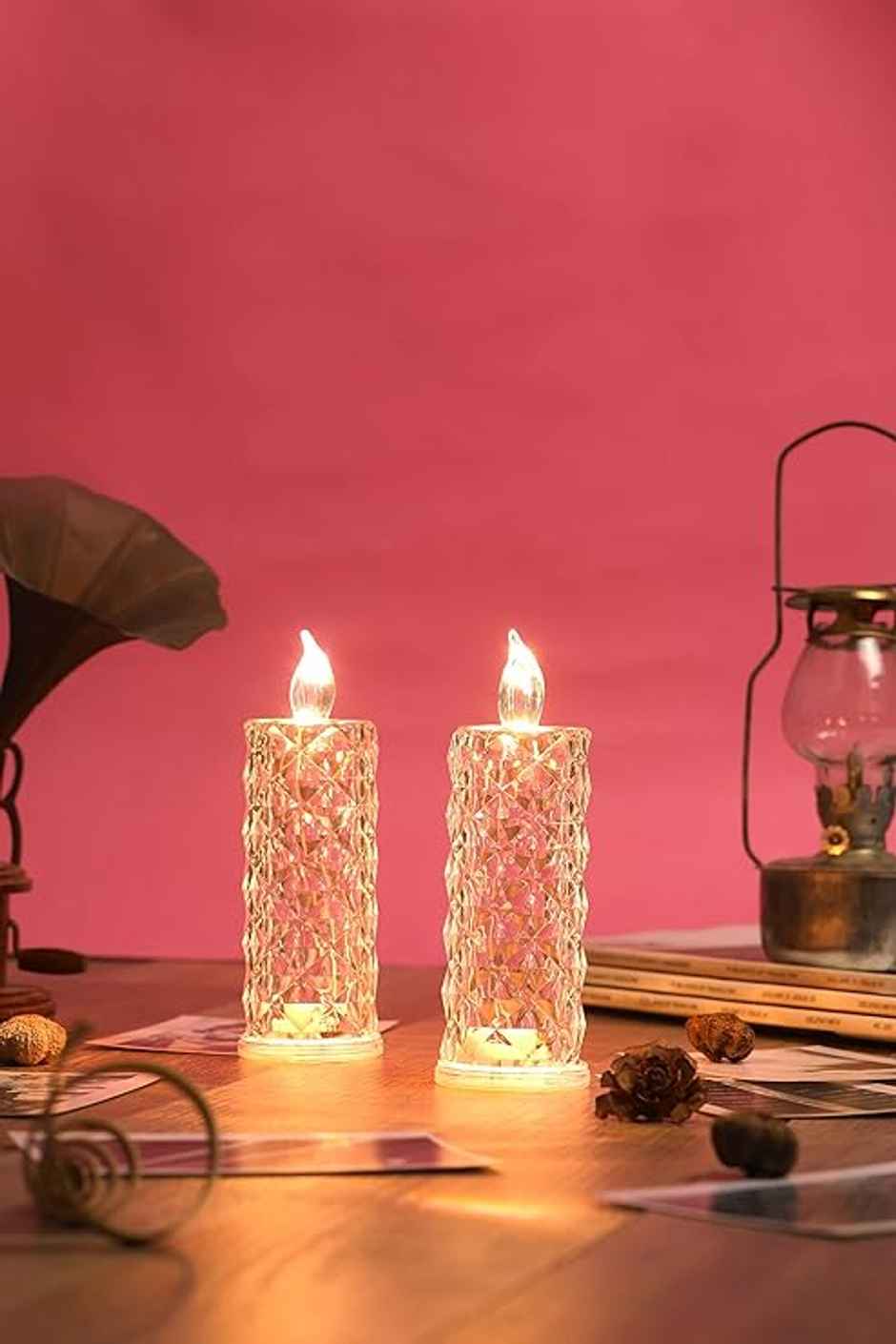 Acrylic LED Decorative Candle Light Smokeless Lamp | Hashwow